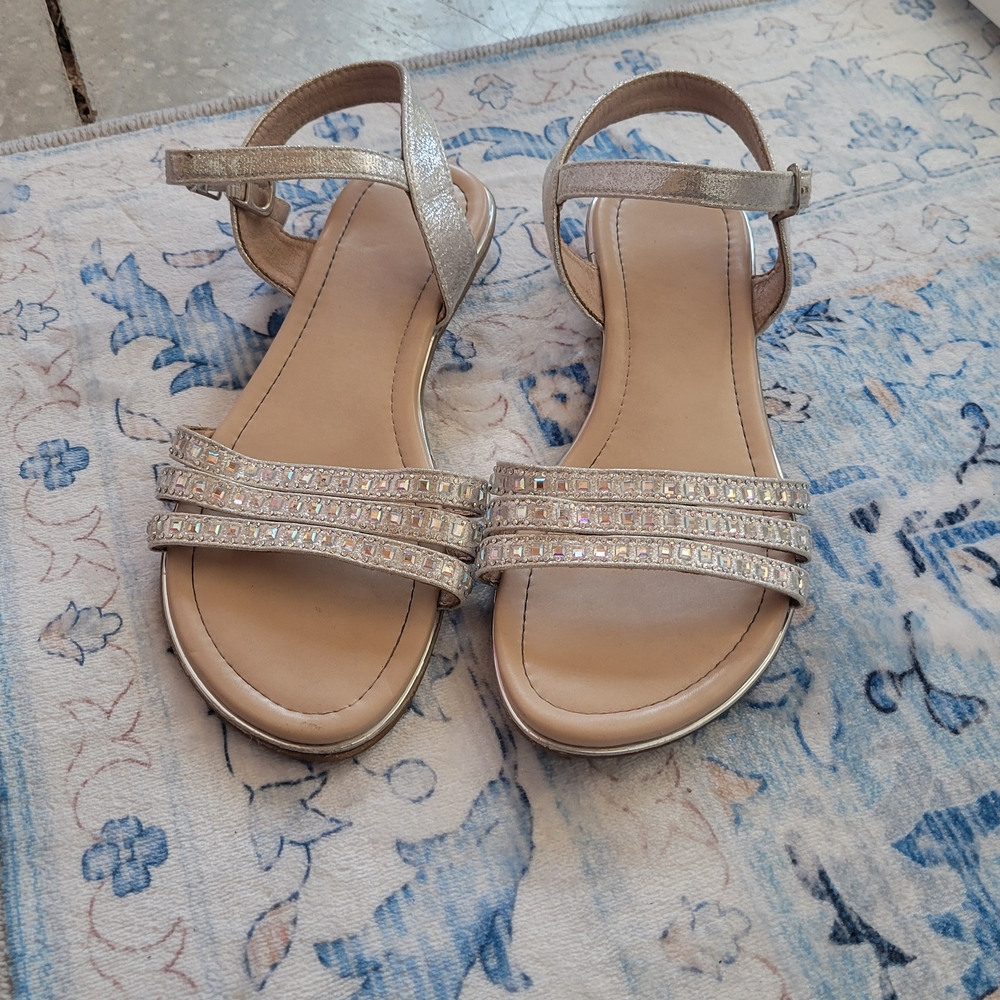 SHEIN Glittering Silver Strappy Sandals